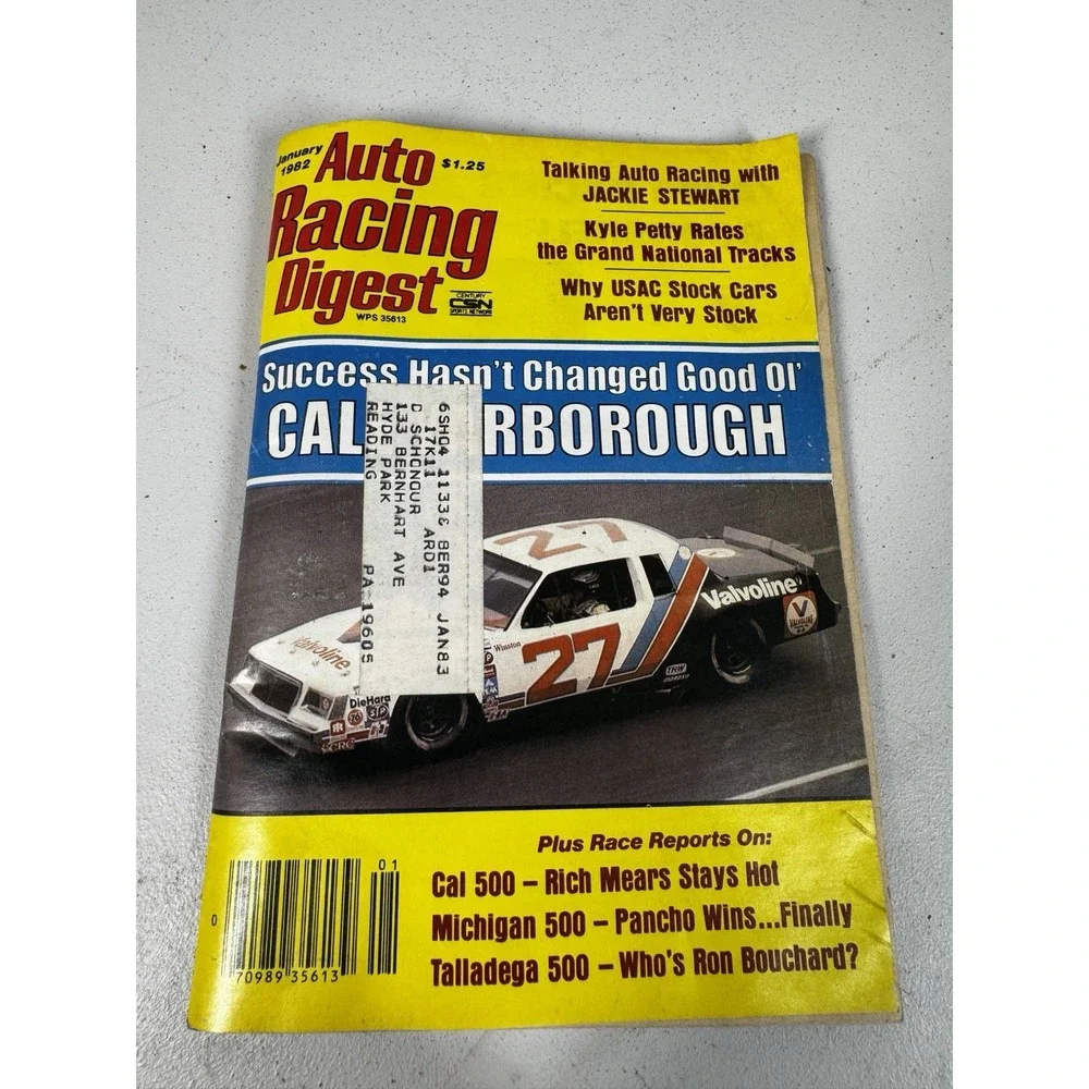 AUTO RACING DIGEST January 1982 Cal‎ Yarbourgh